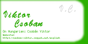 viktor csoban business card